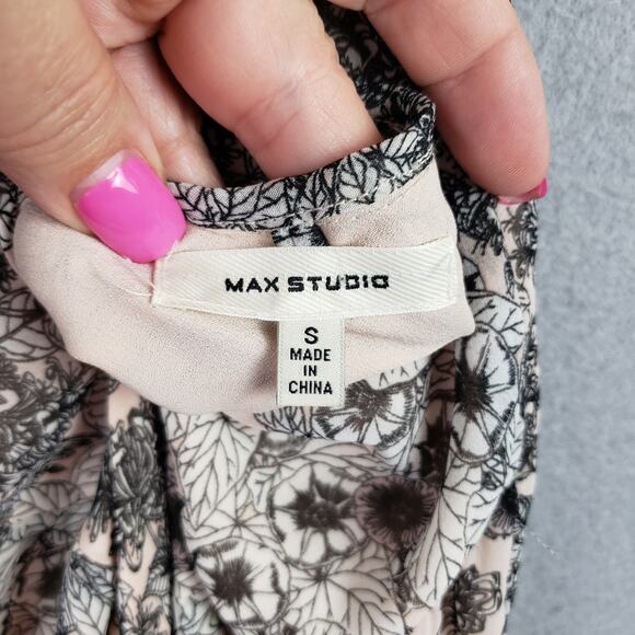 Y2K Max‎ Studio Size S Halter Neck Ruffle Maxi Dress Beige Gray Neutral European - Picture 8 of 13